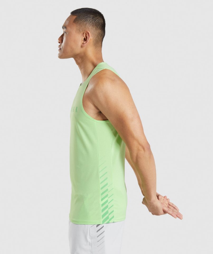 Men's Gymshark Sport Stripe Tanks Mint | CA D8051A